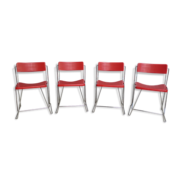 Set of 4 chairs V line Magis by Andries and Hiroko Van Onck
