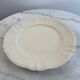 Sarreguemines Digoin — Ivory presentation plate, scalloped edge