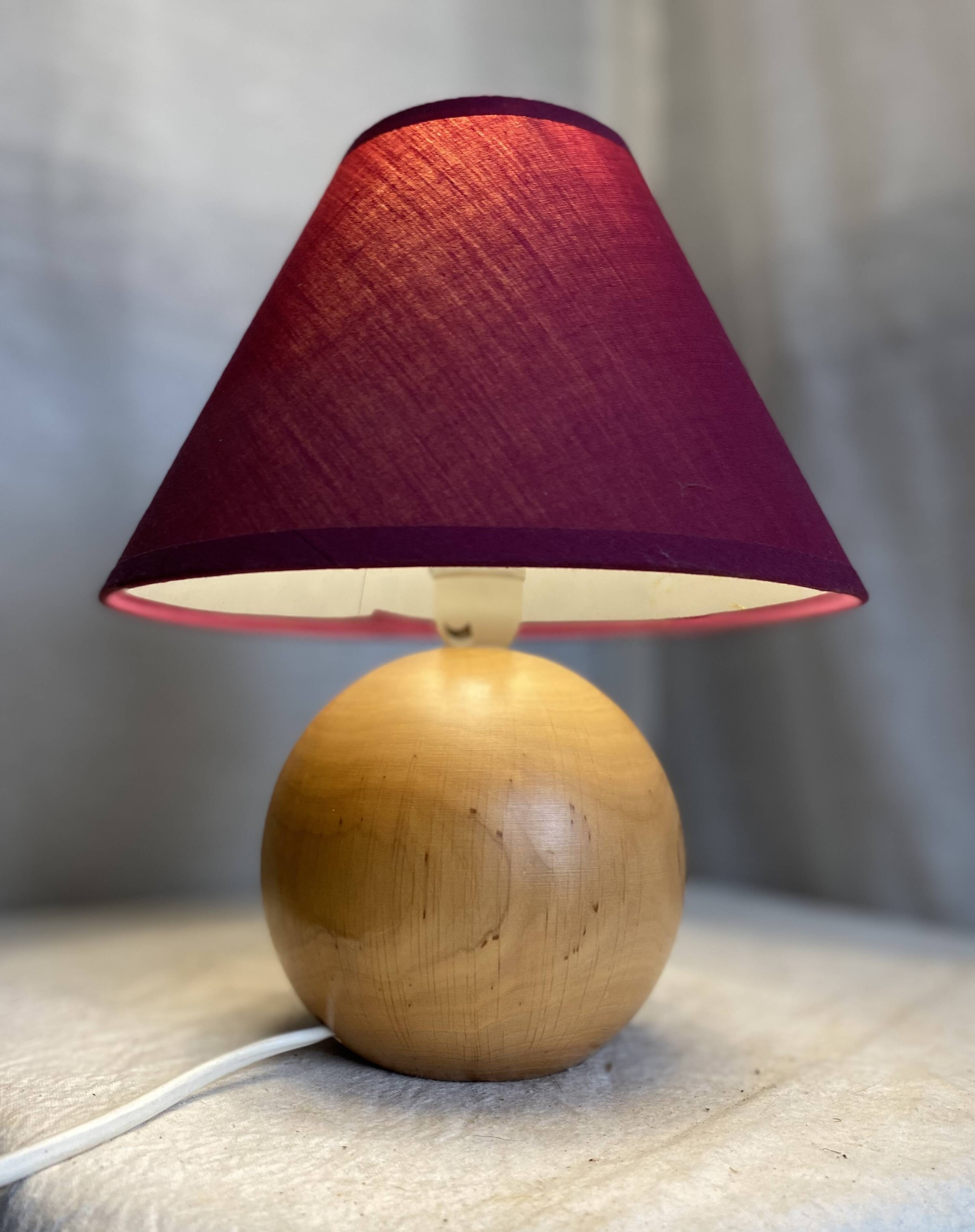 Vintage wooden ball lamp