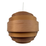 Hans Agne Jakobsson wooden pendant light, 1960s