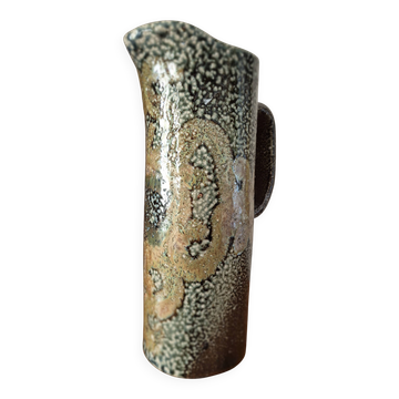 Salt-glazed stoneware jug by Jean Claude MONANGE vintage 70-80's