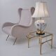 Giulia Mangani porcelain lamp chinoiserie with lychee, 1950`s ca, Italian