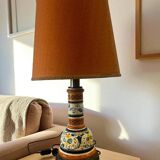 Vintage orange Portuguese table lamp
