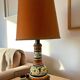 Vintage orange Portuguese table lamp