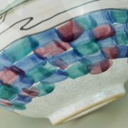 very beautiful mid century VASE by jawe hand-painted decor 'capri' 1950s