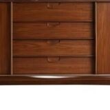 Vintage Scandinavian sideboard in brown teak