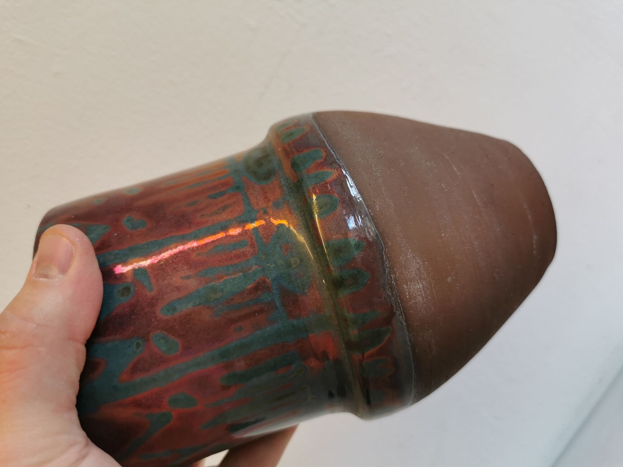 Ceramic vase from the 1960-1970s, made by Nis Staugaard, Svaneke - Bornholm Denmark.