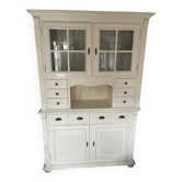 Large Wooden Country-Style Hutch / Buffet & Hutch Cabinet – Off-White