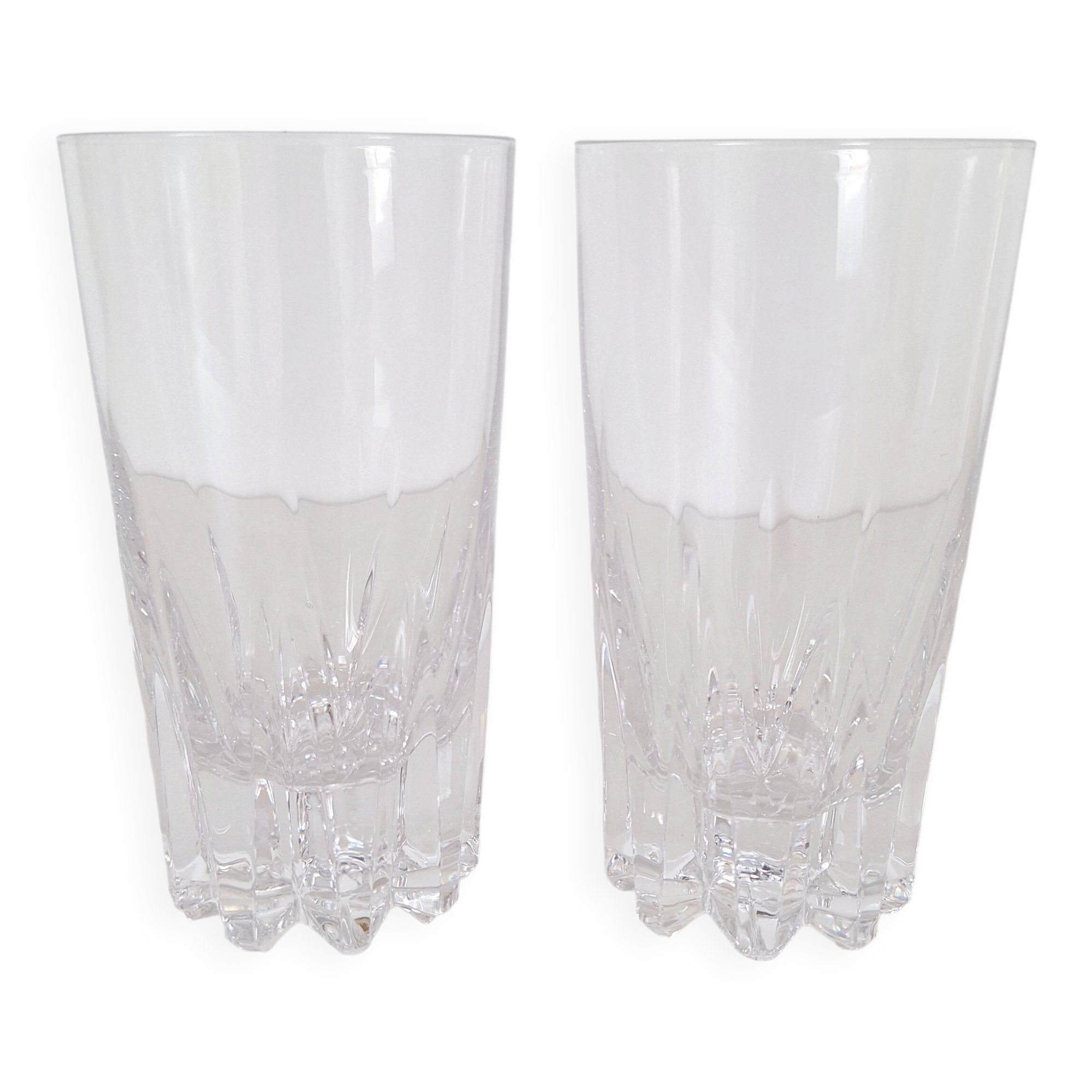 Vintage crystal water or aperitif glasses