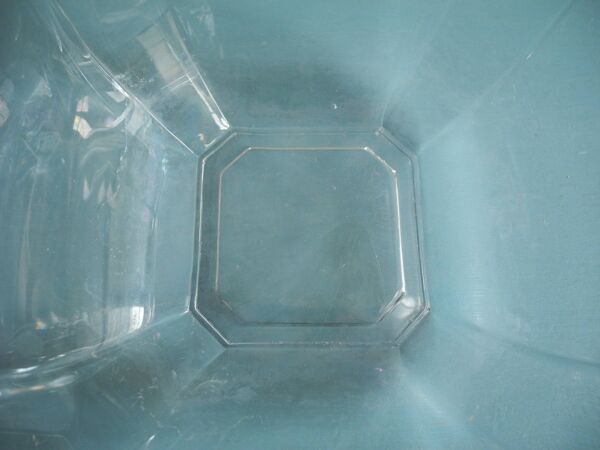 Ancien vase cache pot cristal déco vintage french crystal flower pot