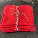 Set of six napkins in cotton / vintage linen
