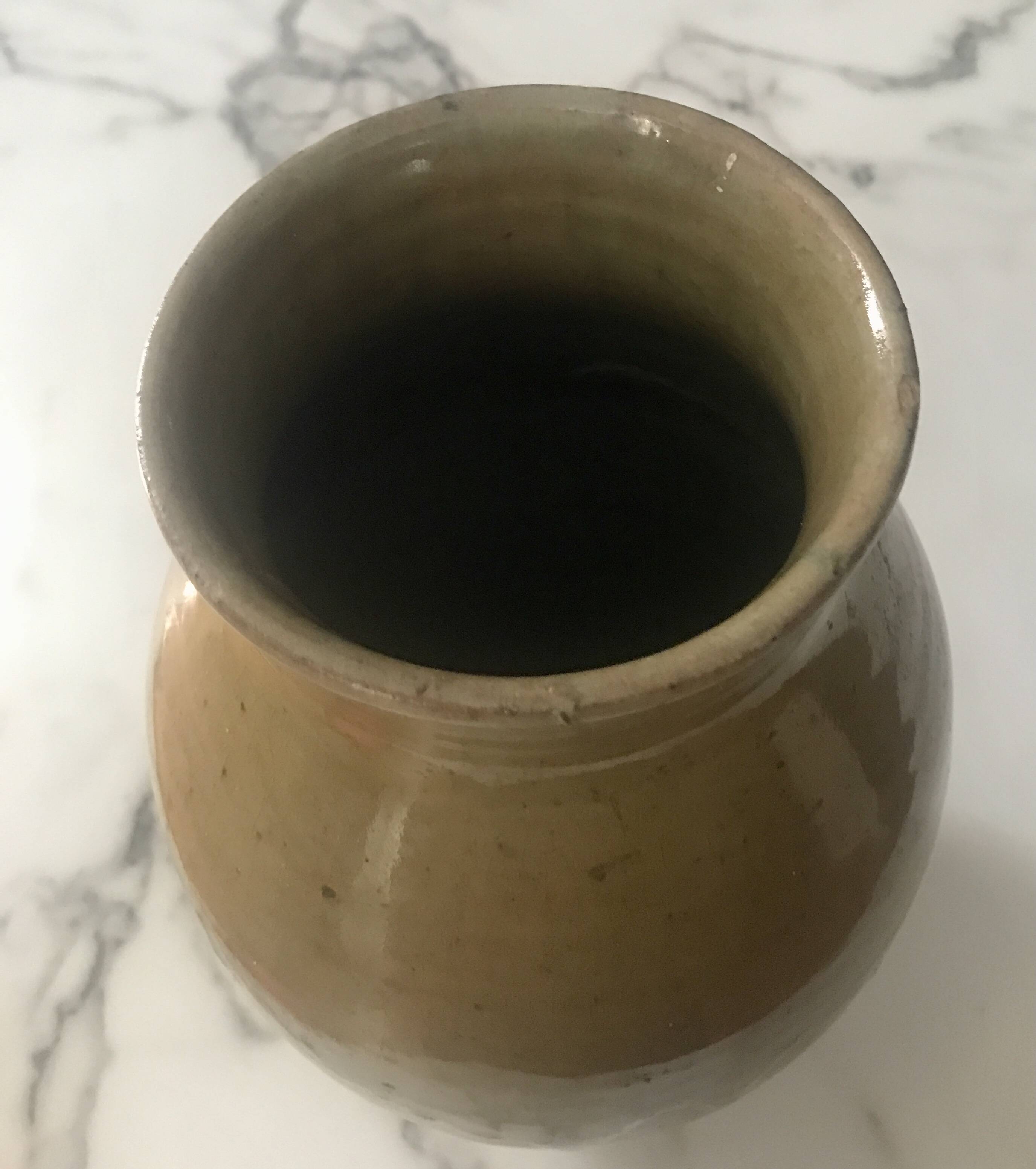 Ancient glazed terracotta vase