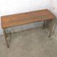 Bureau double d'écolier 1960 en chêne