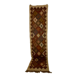 2.5 x10 ft - jute/wool kilim runner,handmade,area,home decor,bed side,indian traditional rug/carpet.