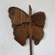 Set of 2 butterfly wall decorations sculptures 1900