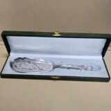 Large baroque silver metal pie shovel