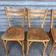 (Lot) 4 Chaises Bistrot Baumann modèle 56