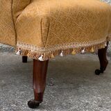 Toad armchair style Napoleon III fringe pompoms