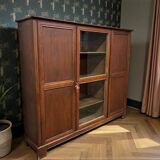 vintage wooden display cabinet XL / shelf / furniture