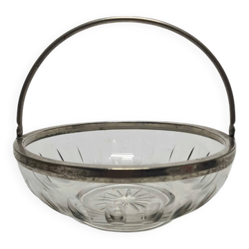 BCS Crystal Plate ART DECO with Brass Fittings