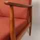 Scandinavian armchair in terracotta wool, 1970
