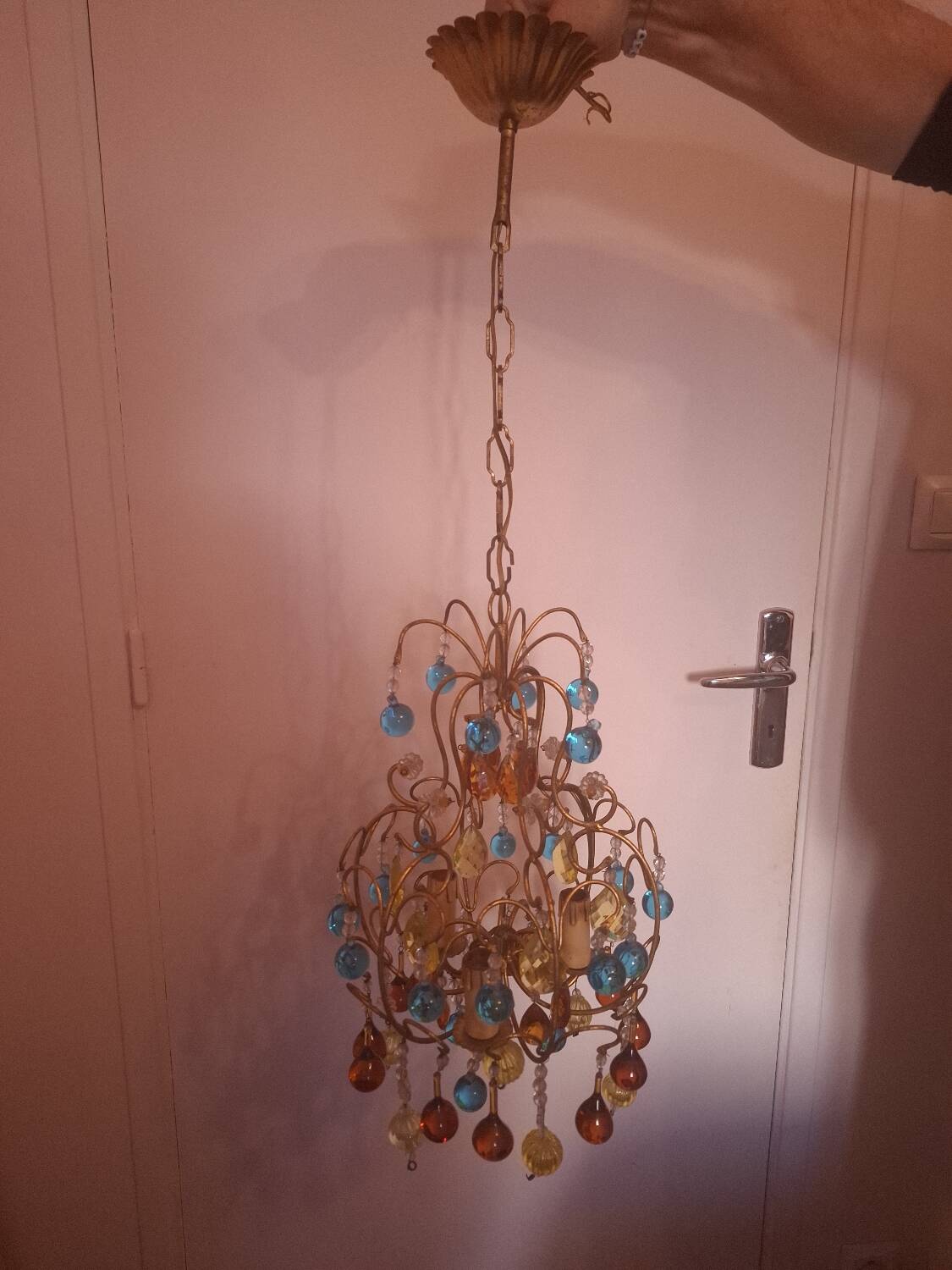 Vintage crystal chandelier