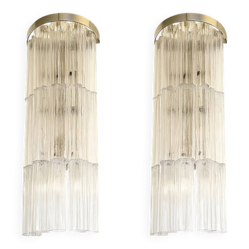 Pair of Contemporary Transparent “Tronchi” Wall Sconces