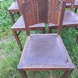 Set of 6 art deco chairs.
