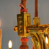 Lustre Corbeille De Style Louis XVI En Bronze Doré Vers 1880
