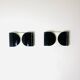 Foglio Wall Lamps In Black And White By Tobia Scarpa For Flos, Italy 1980S