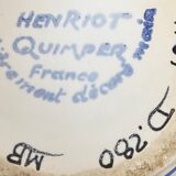 “Henriot Quimper” vase, ceramic flowers, 1970s