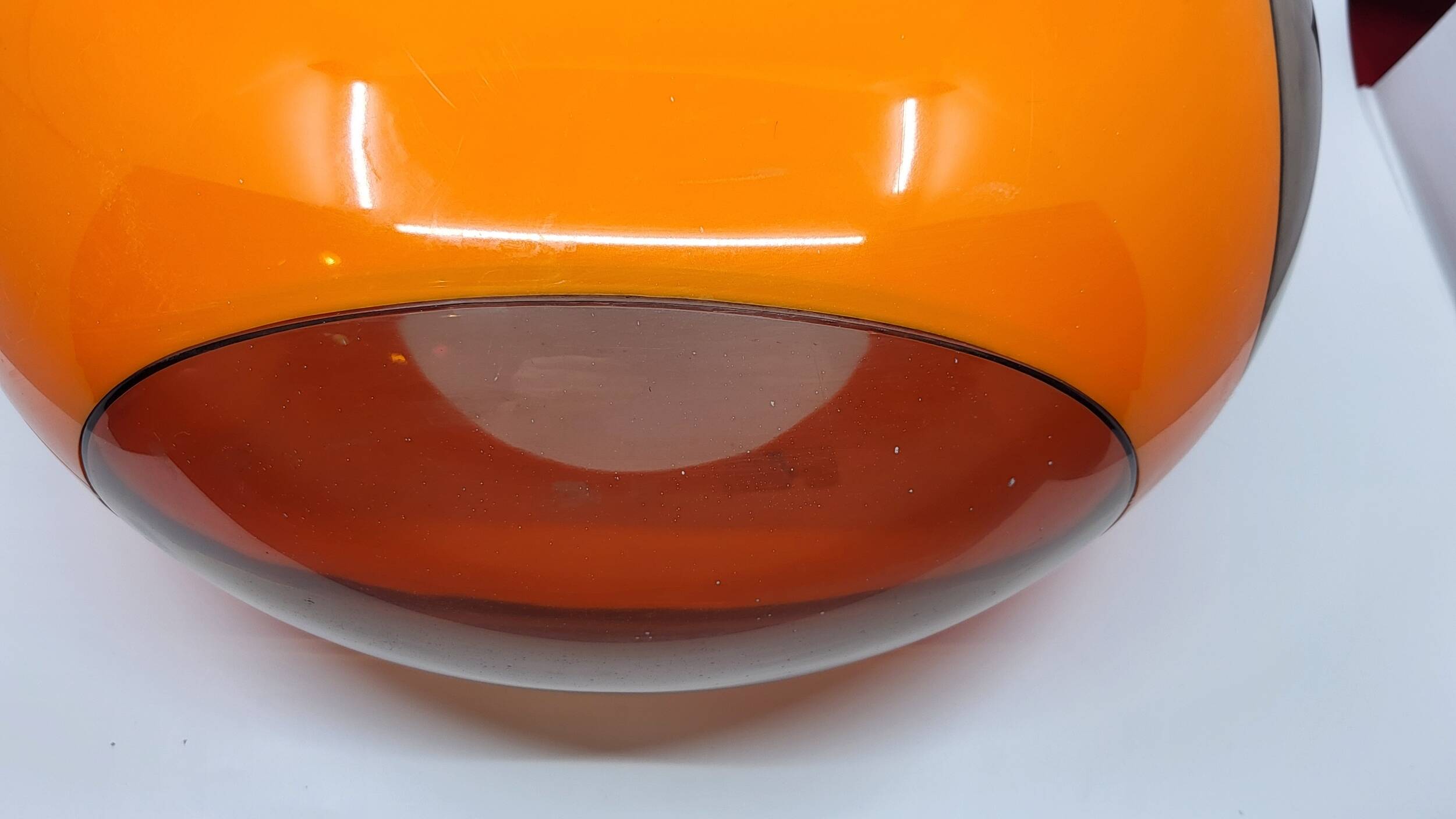 luigi colani plexiglass orange ufo space age pendant chandelier, 1970