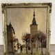 Oil on canvas by Albert Dandoy from 1937 - Church in Marche