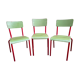 Set of 3 vintage school chairs