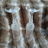 2 crystal champagne flutes