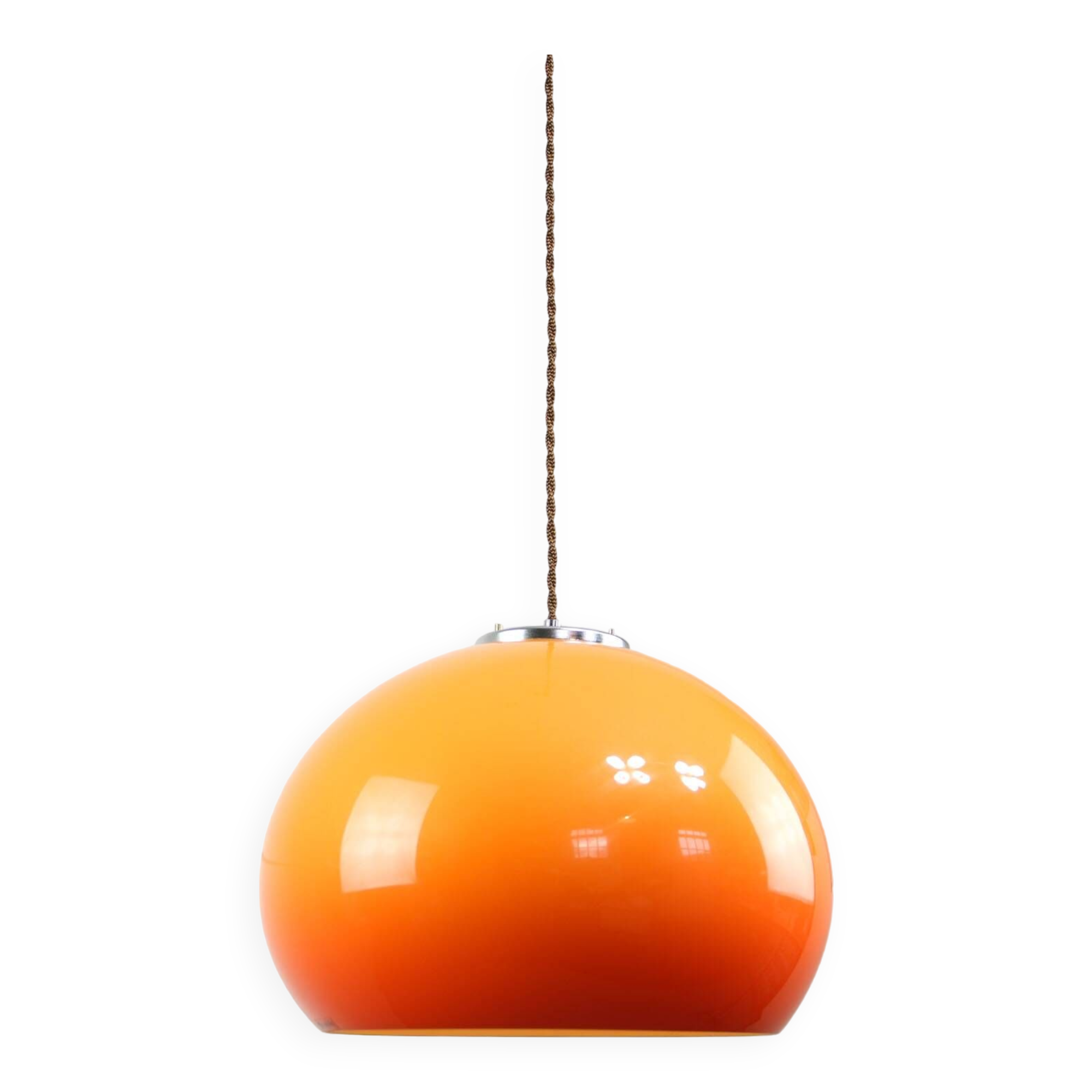 Rare Orange Jolly Pendant Lamp by Luigi Massoni for Guzzini, 1970s