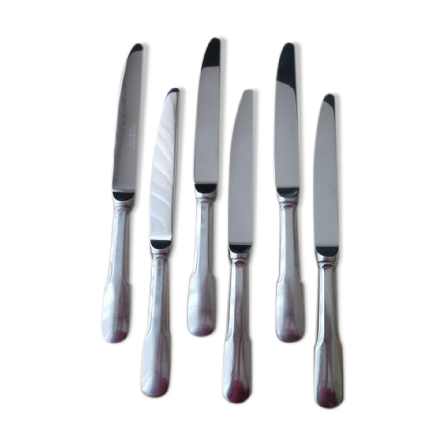 Set de 6 couteaux de table en acier inoxydable monobloc Guy Degrenne