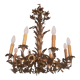 Late 19th century gilt bronze fleur-de-lis chandelier
