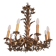 Late 19th century gilt bronze fleur-de-lis chandelier