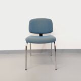 Vintage office chair in fabric and chrome from the 70s