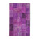 Hand-knotted oriental overdyed 190 cm x 300 cm purple patchwork carpet