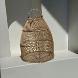 Rattan pendant lamp in the shape of bell D25 H28