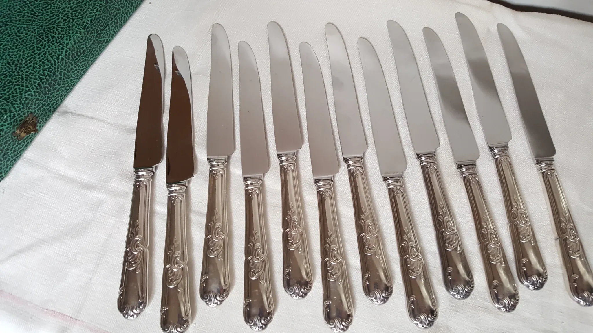 Table knives Émile Bergeron Silver-plated Rococo Style Louis XV