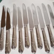 Table knives Émile Bergeron Silver-plated Rococo Style Louis XV
