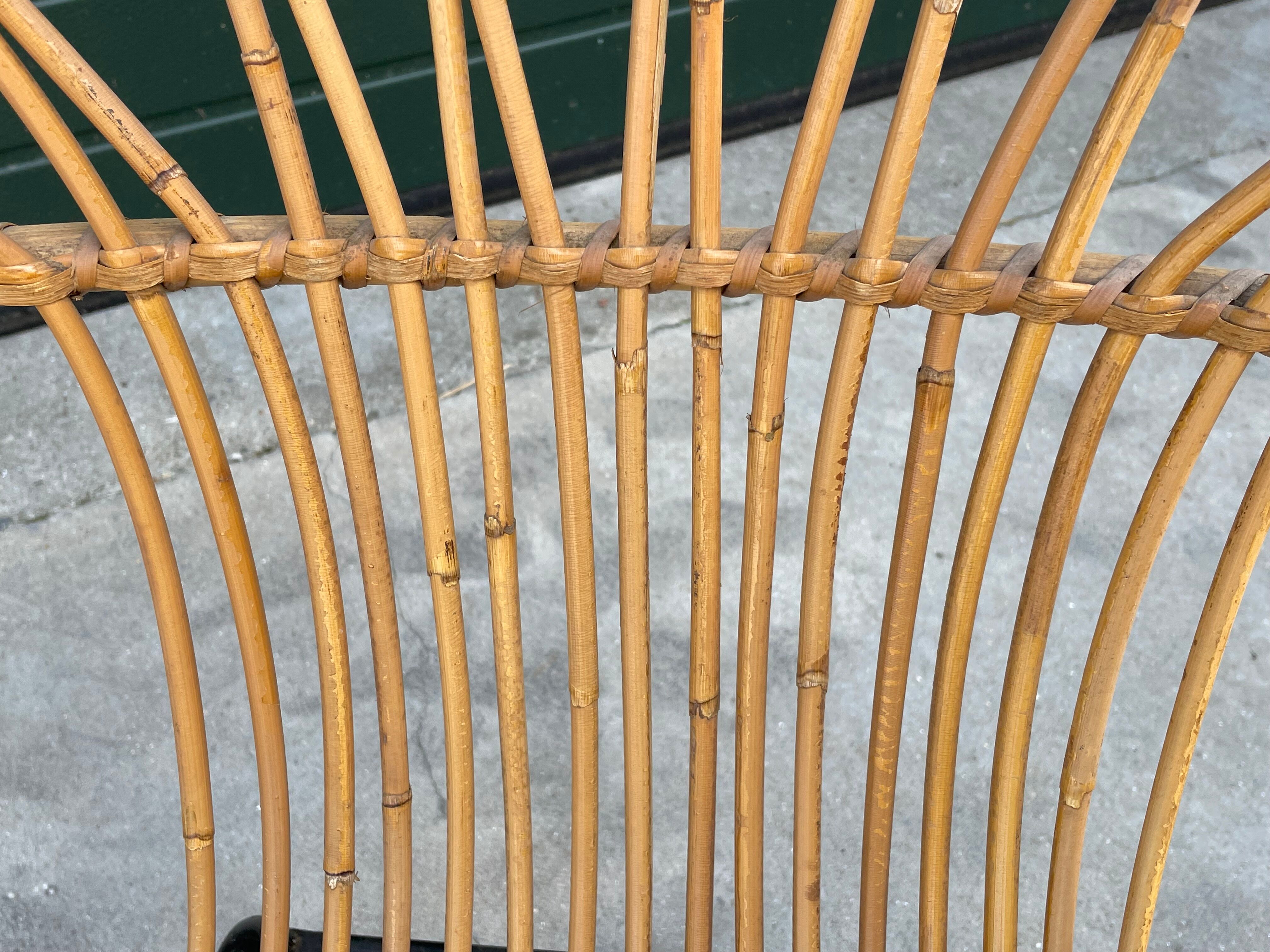 Rattan chair by Dirk van Sliedregt Rohe Noordwolde 1960 in the Netherlands