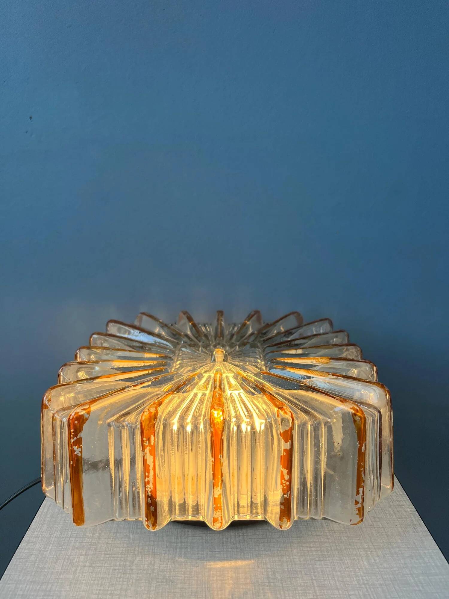 Plafonnier vintage Herda en verre