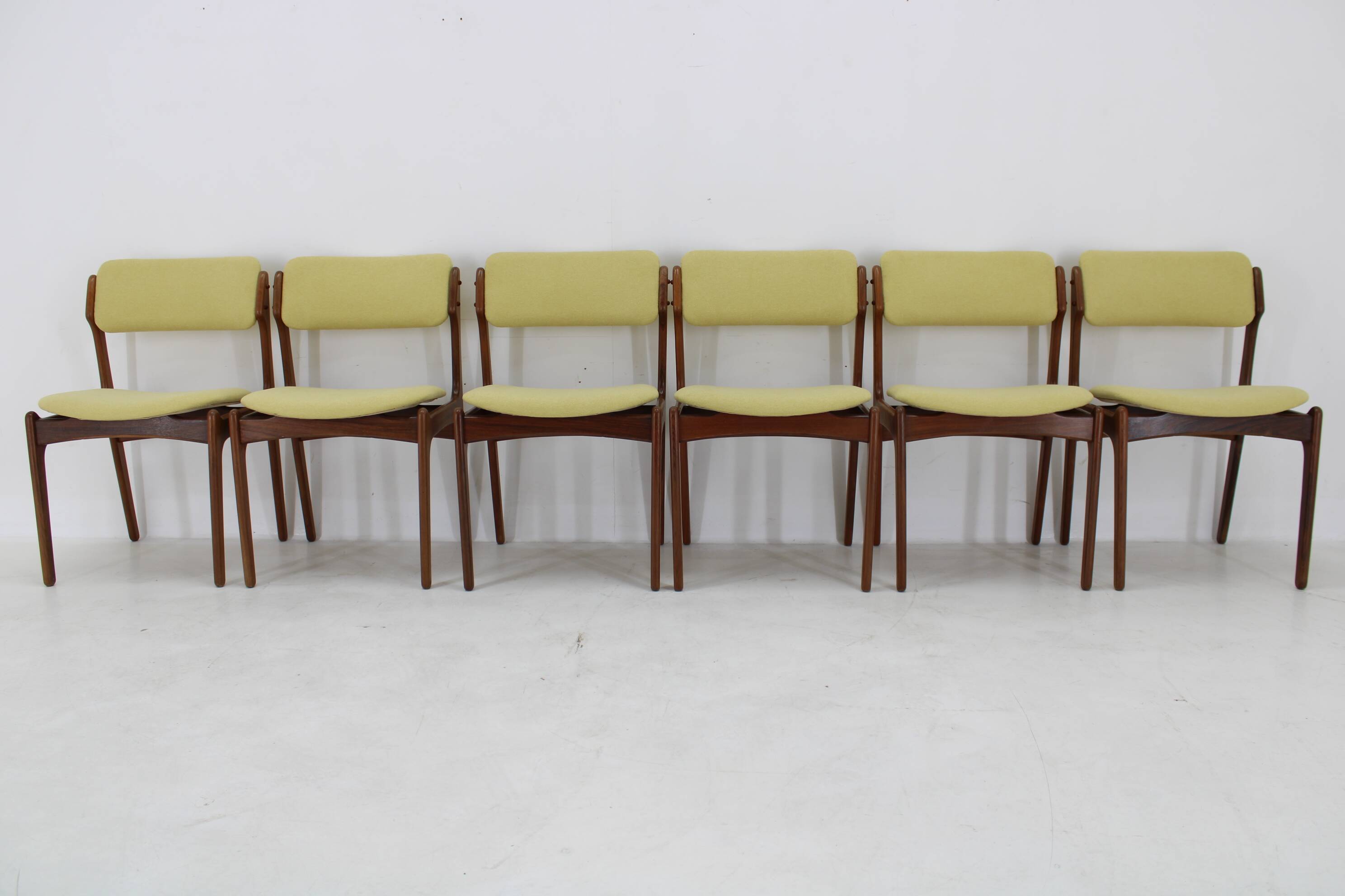 1960s Erik Buch Set of Six Restored Teak Dining Chairs, Denmark