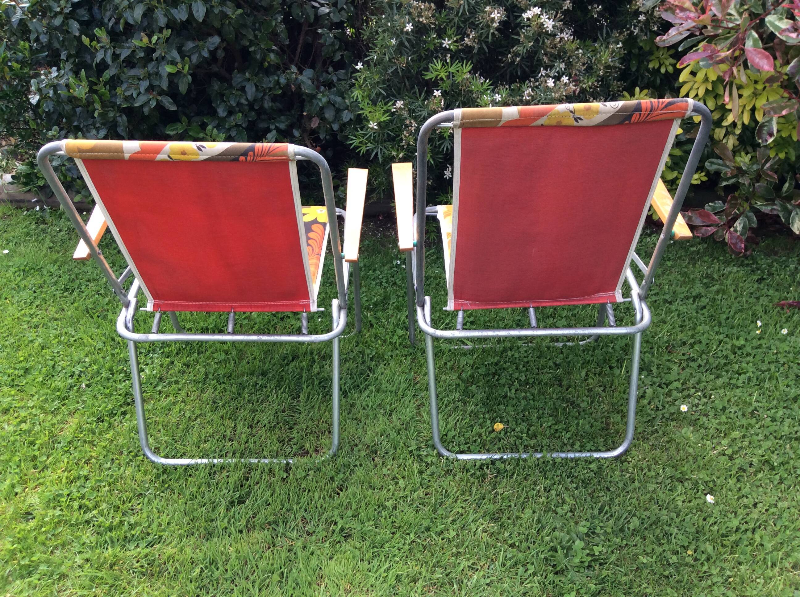 Pair of camping armchairs