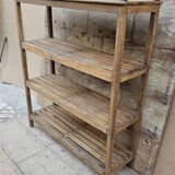 Ancien rack - étagère en teck birman