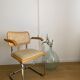 Fauteuil cesca b64 en skaï beige Marcel Breuer